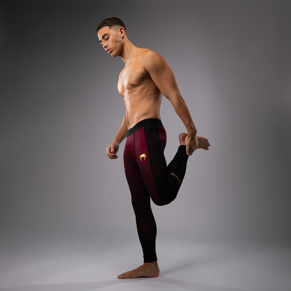 Pantalon de Compression Venum Tactical XT- Noir/Bordeaux/Or - product-type_Pantalons de Compression