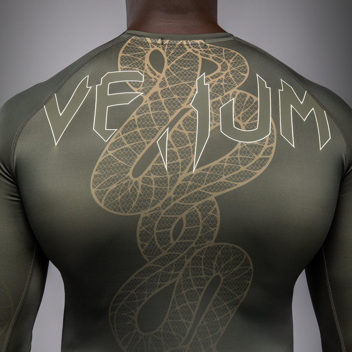 Rashguard Manches Longues Venum Serpenti – Kaki/Bronze/Ivoire - product-type_T-Shirts de Compression
