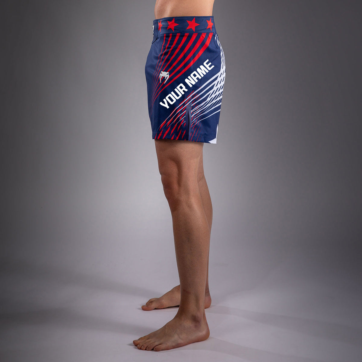 UFC Freedom 250 by Venum Authentic Fight Night Short de combat Personnalisé coupe courte pour homme - Bleu - product-type_Shorts de MMA