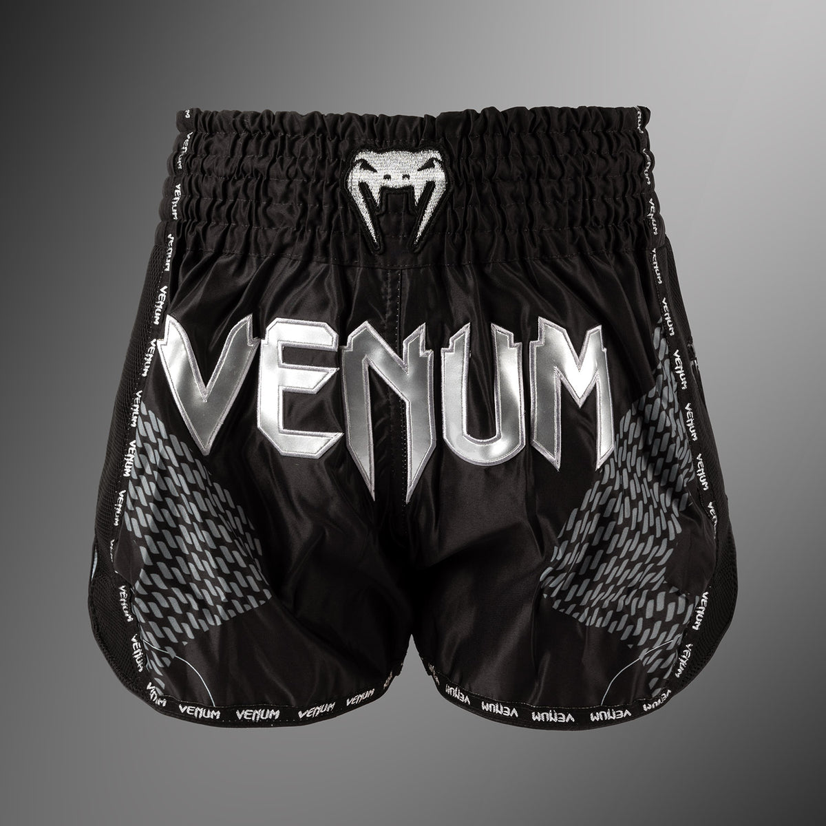 Short de Muay Thai Venum Nexus – Noir/Argent - product-type_Shorts de Muay Thai