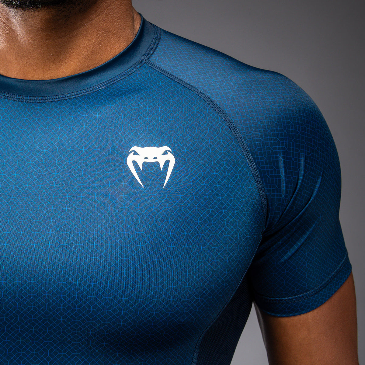 Rashguard à Manches Courtes Venum x Roger Gracie Academy - Bleu - product-type_T-Shirts de Compression