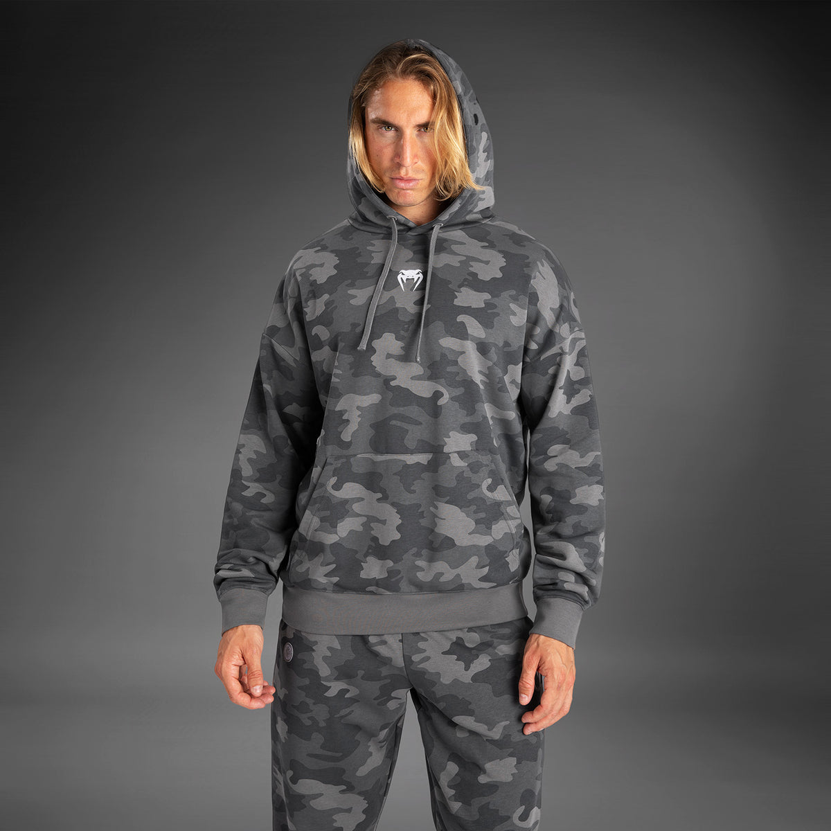 Sweat À Capuche pour Hommes Venum Vortex XL - Camouflage Anthracite - product-type_Sweatshirts