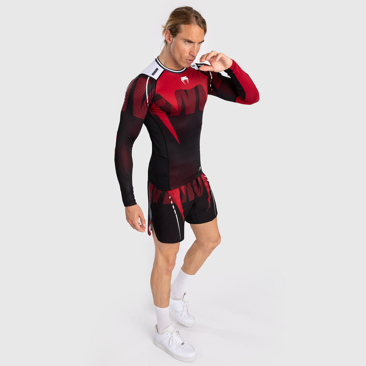 Rashguard À Manches Longues pour Hommes Venum Adrenaline - Red - product-type_T-Shirts de Compression