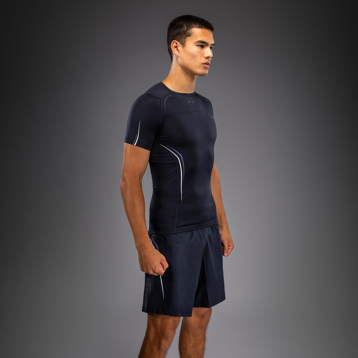 Rashguard à Manches Courtes Venum G-Core - Bleu Marine/Blanc - product-type_T-Shirts de Compression