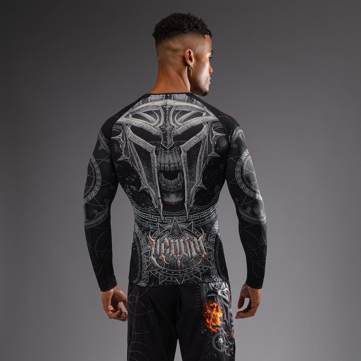 Rashguard à Manches Longues pour Hommes Venum Gladiator 5.0 - Noir/Argent - product-type_T-Shirts de Compression