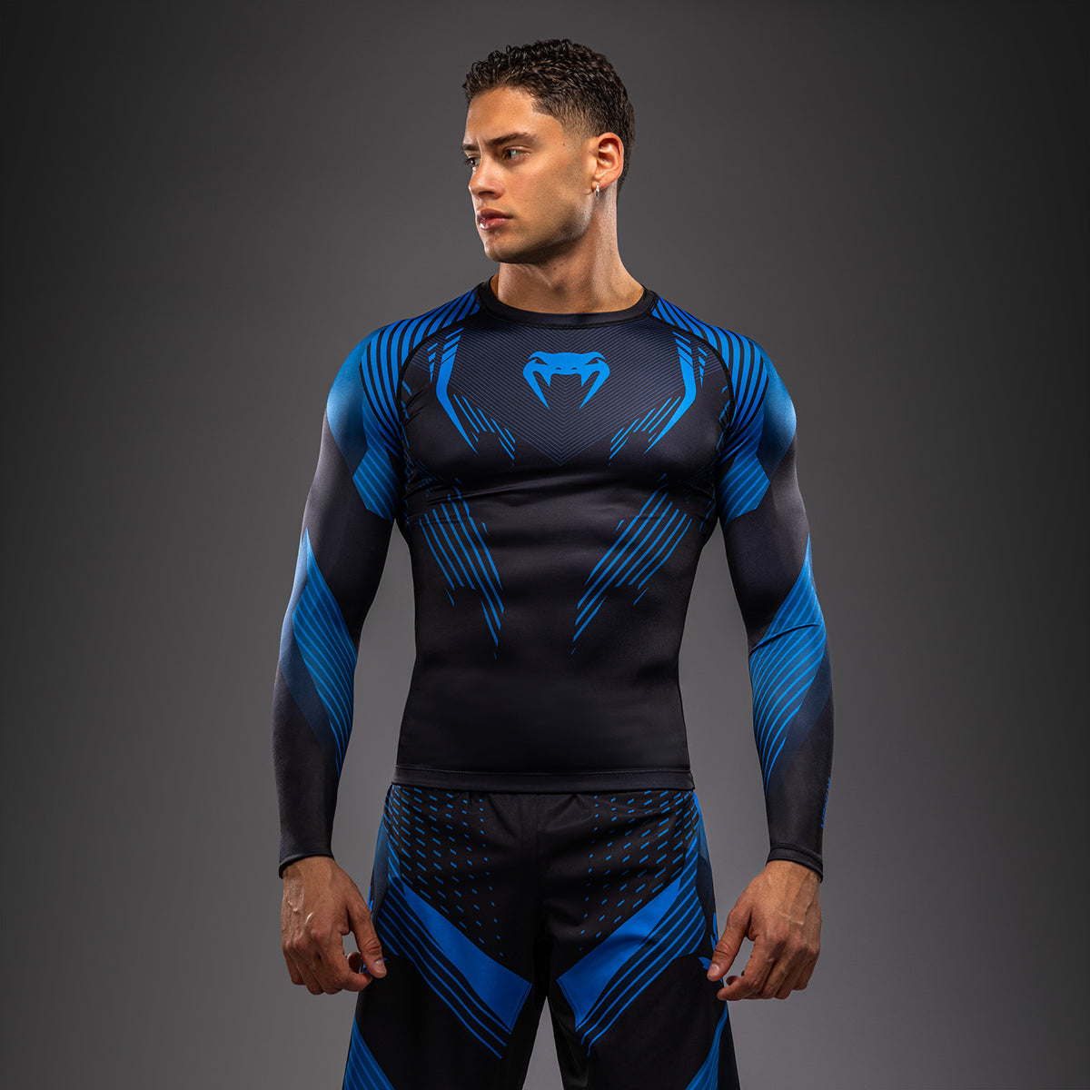 Rashguard à Manches Longues Venum No-Gi 6.0 - Noir/Bleu - product-type_T-Shirts de Compression