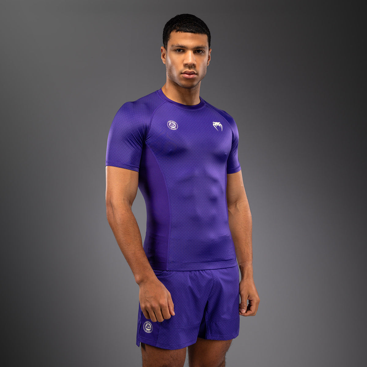 Rashguard à Manches Courtes Venum x Roger Gracie Academy - Violet - product-type_T-Shirts de Compression