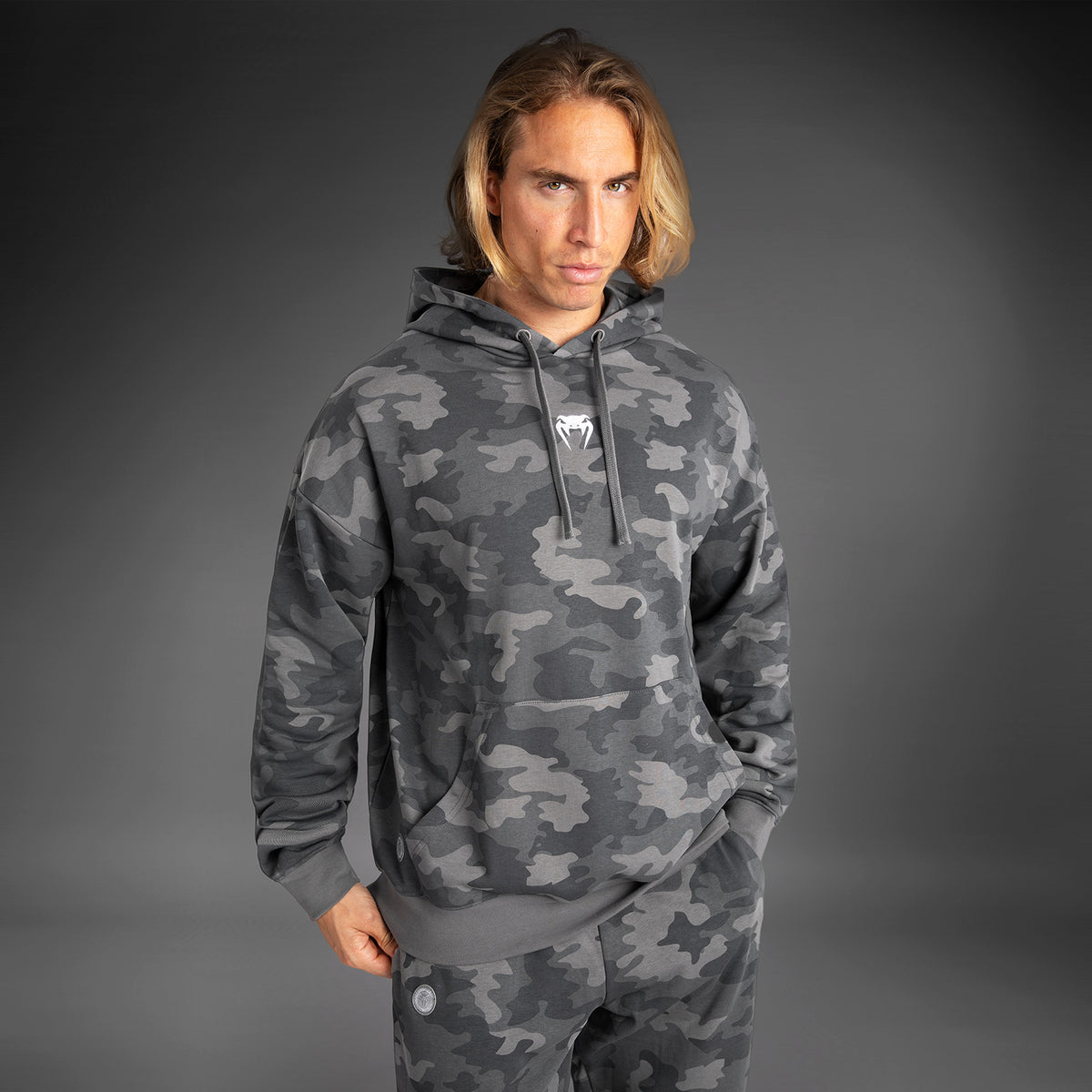 Sweat À Capuche pour Hommes Venum Vortex XL - Camouflage Anthracite - product-type_Sweatshirts