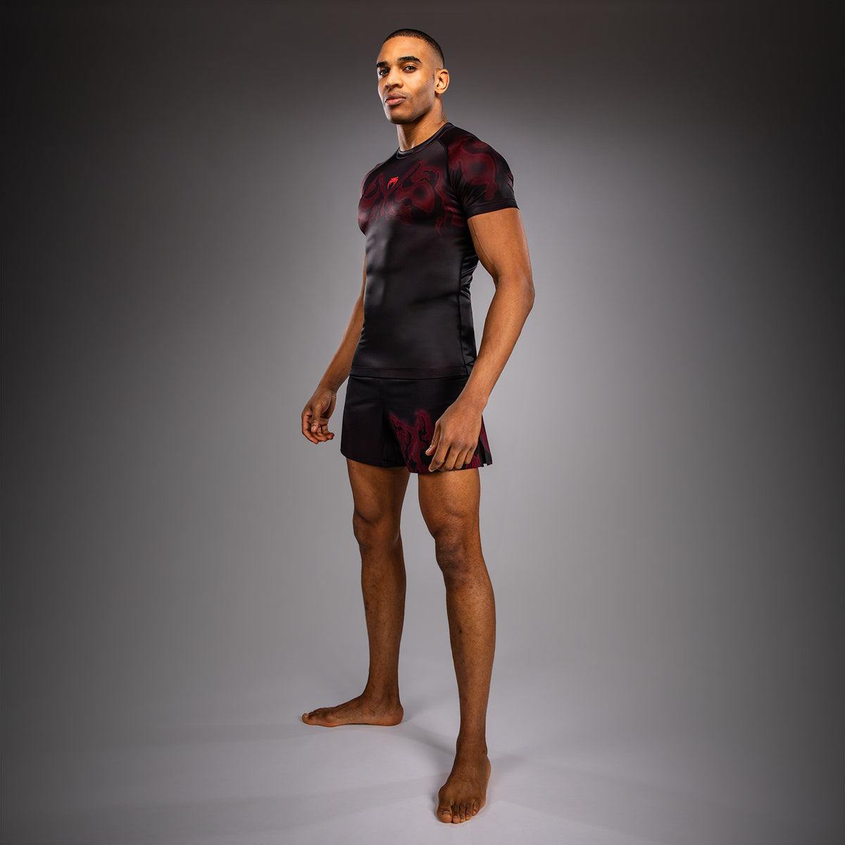 Rashguard à Manches Courtes Venum Spectre – Noir/Rouge - product-type_T-Shirts de Compression