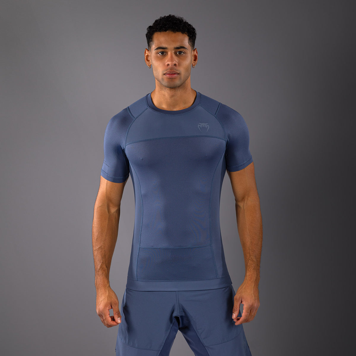 Rashguard à Manches Courtes Venum G-Fit Air pour Hommes - Bleu Brumeux - product-type_T-Shirts de Compression