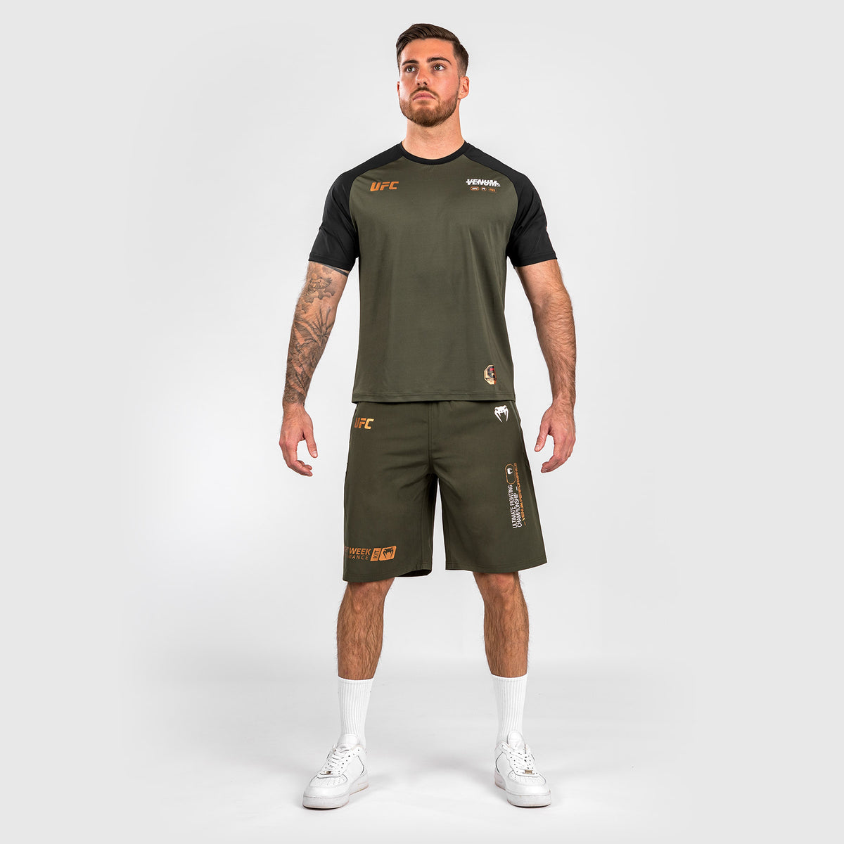Short de performance pour Hommes UFC Adrenaline by Venum Fight Week - Kaki/Bronze - product-type_Shorts de training