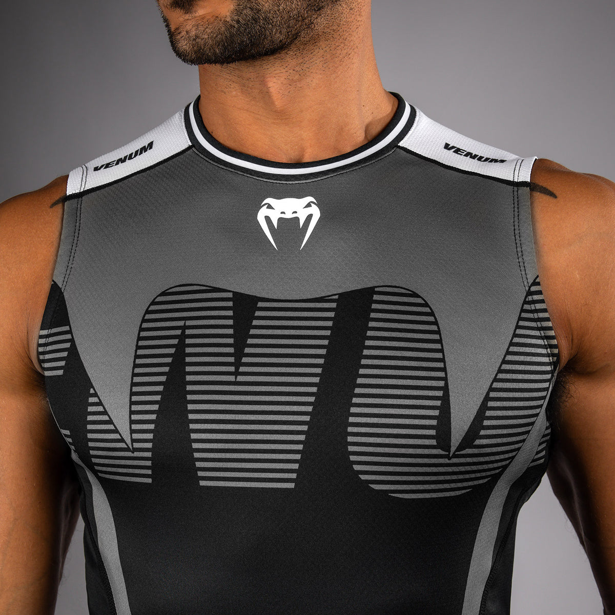 Rashguard Sans Manches Venum Adrenaline – Noir/Gris Argenté - product-type_T-Shirts de Compression