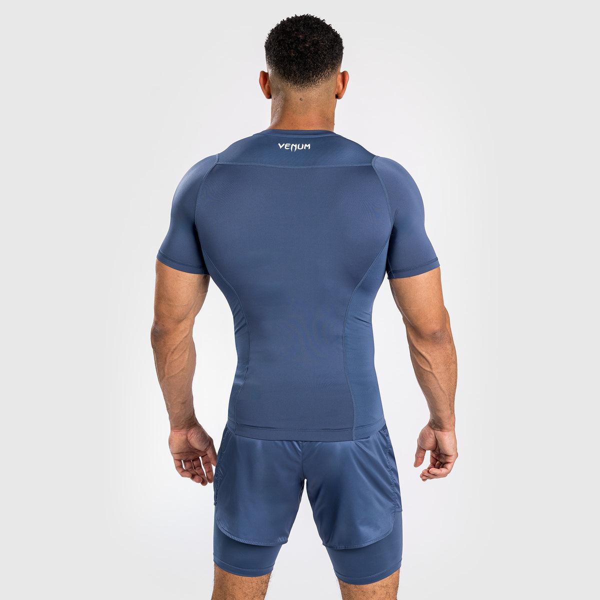 Rashguard à Manches courtes pour Hommes Venum Attack - Bleu marine - product-type_T-Shirts de Compression