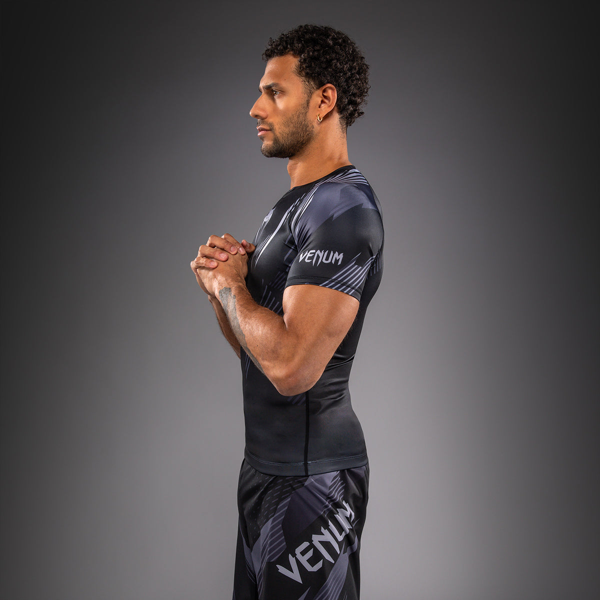 Rashguard à Manches Courtes Venum No-Gi 6.0 - Noir/Gris - product-type_T-Shirts de Compression