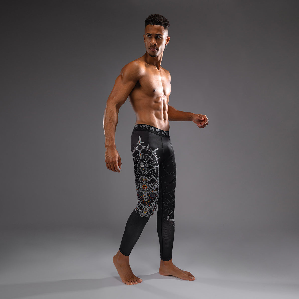 Pantalon de Compression pour Hommes Venum Gladiator 5.0 - Noir/Argent - product-type_Pantalons de Compression