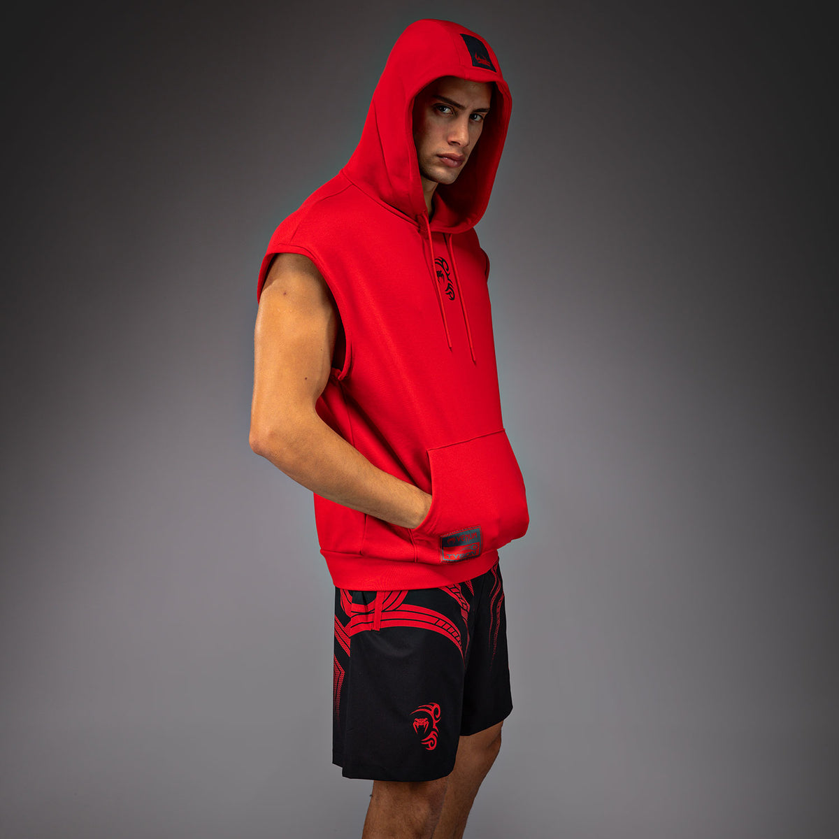 Sweat à capuche sans manches Venum x Mike Tyson Tiger - Rouge Intense/Noir Profond - product-type_Sweatshirts