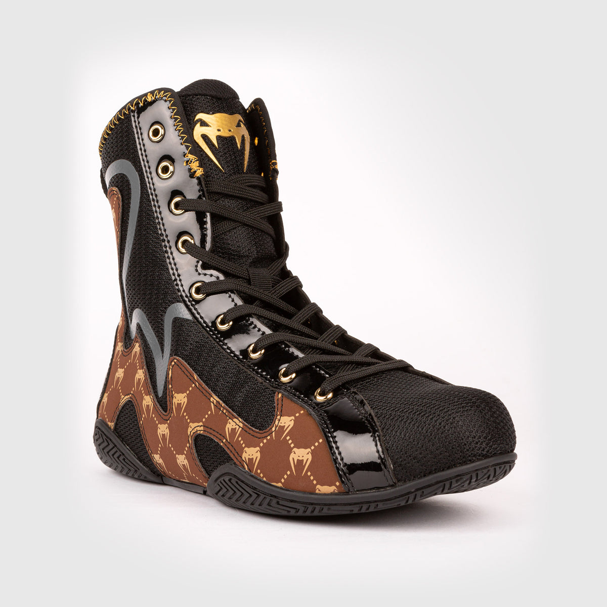 Chaussures de Boxe Venum Elite Evo Monogram - Noir/Marron - product-type_Chaussures de boxe