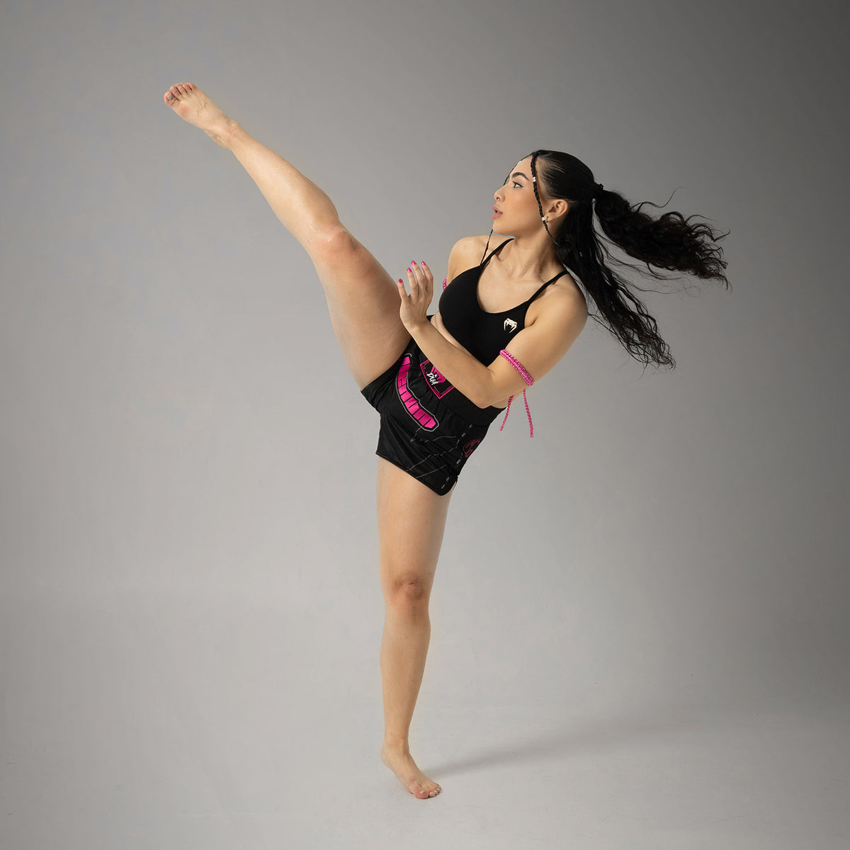 Short de Muay Thai Venum x Dua - Noir/Rose fuchsia - product-type_Shorts de Muay Thai