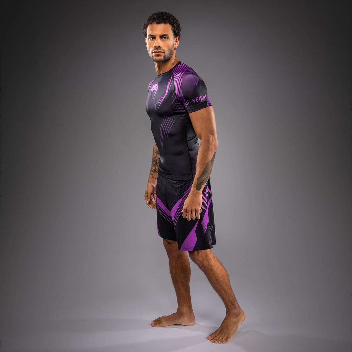 Rashguard à Manches Courtes Venum No-Gi 6.0 - Noir/Violet - product-type_T-Shirts de Compression