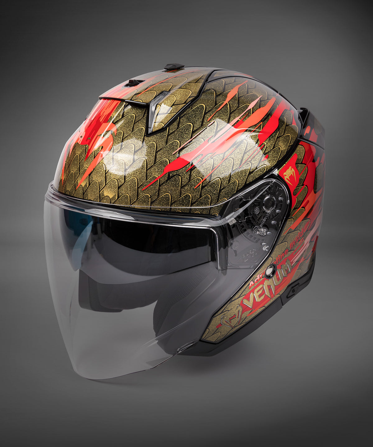 Casque de moto Venum x Shark SKWAL JET - Rouge/Or - product-type_Casque de Moto