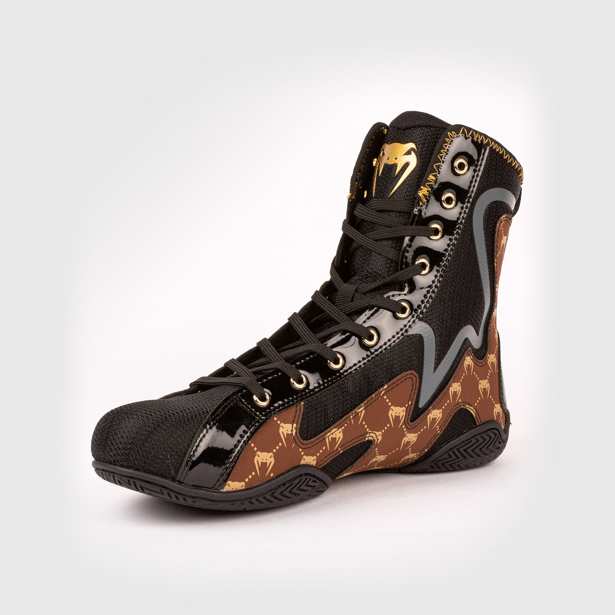 Chaussures de Boxe Venum Elite Evo Monogram - Noir/Marron - product-type_Chaussures de boxe