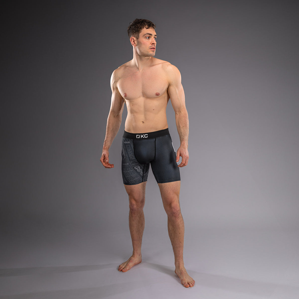 Short de Compression Karate Combat by Venum – Noir/Gris - product-type_Shorts de compression