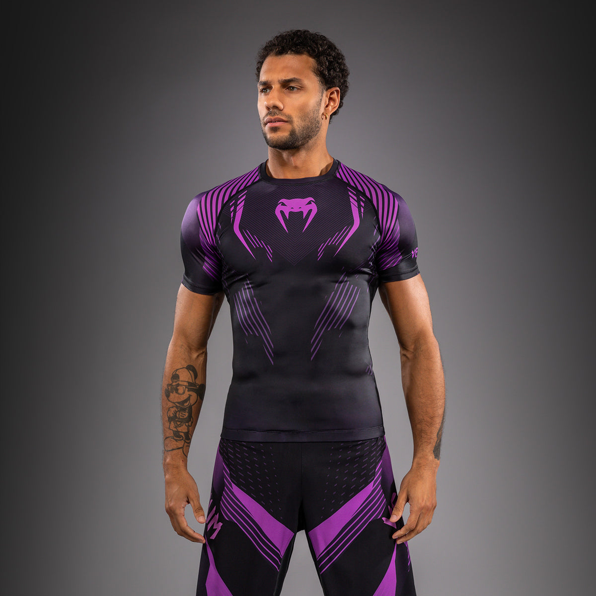 Rashguard à Manches Courtes Venum No-Gi 6.0 - Noir/Violet - product-type_T-Shirts de Compression