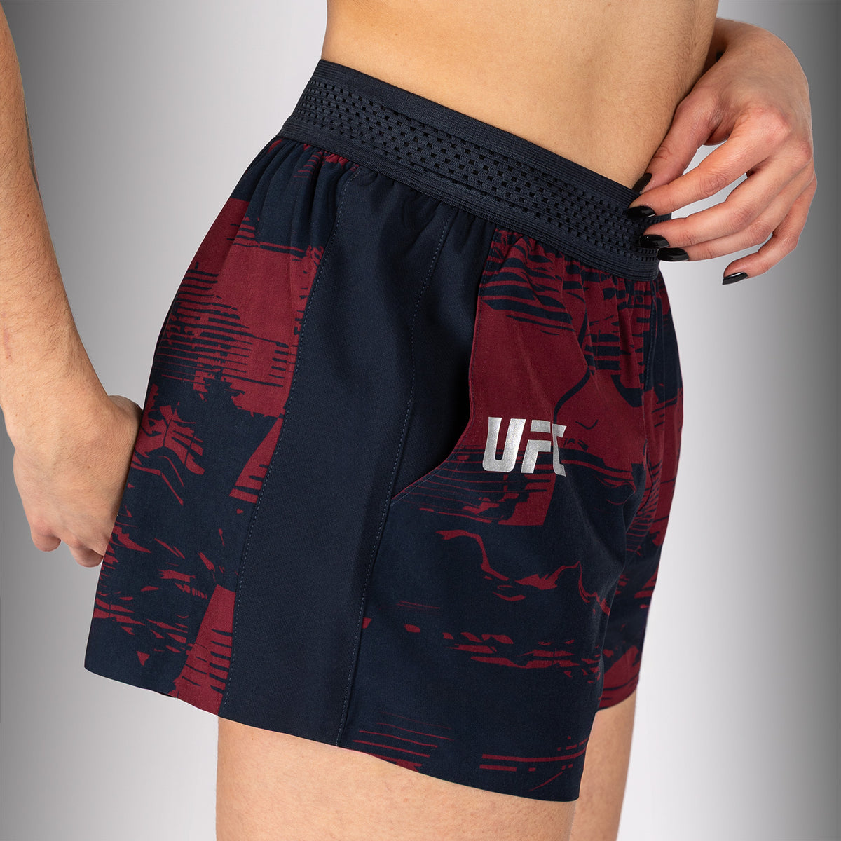 Short Performance Femme UFC Zenith by Venum Authentic Fight Week - Bleu marine/Bordeaux/Argent - product-type_Shorts de training