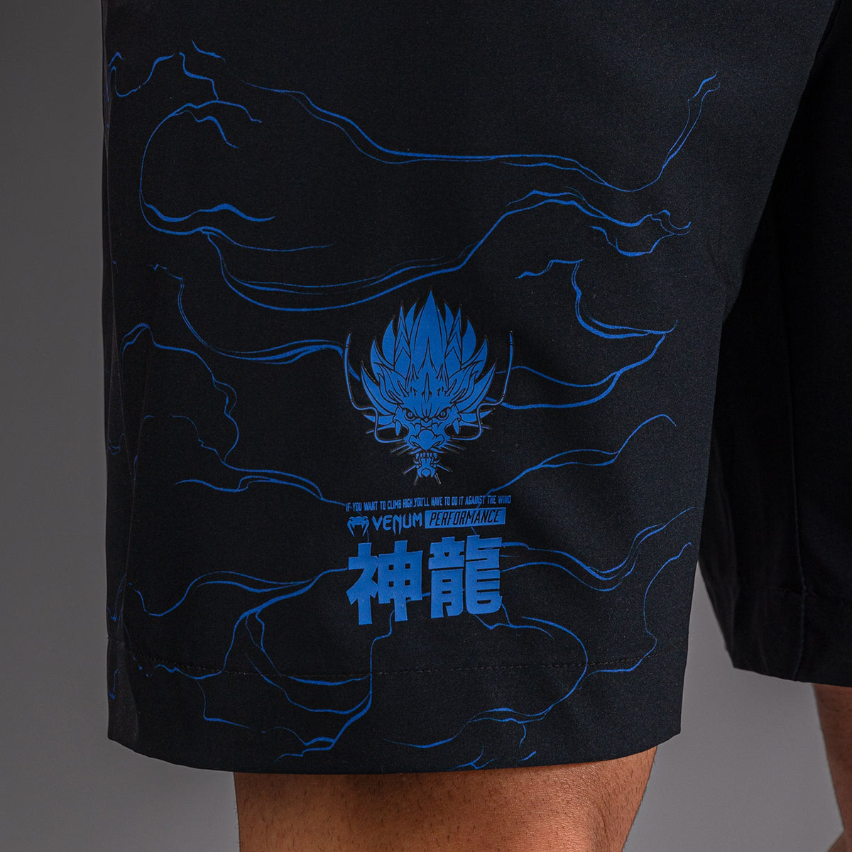 Short d’Entraînement Venum Thunder Dragon – Noir/Bleu Royal - product-type_Shorts de training