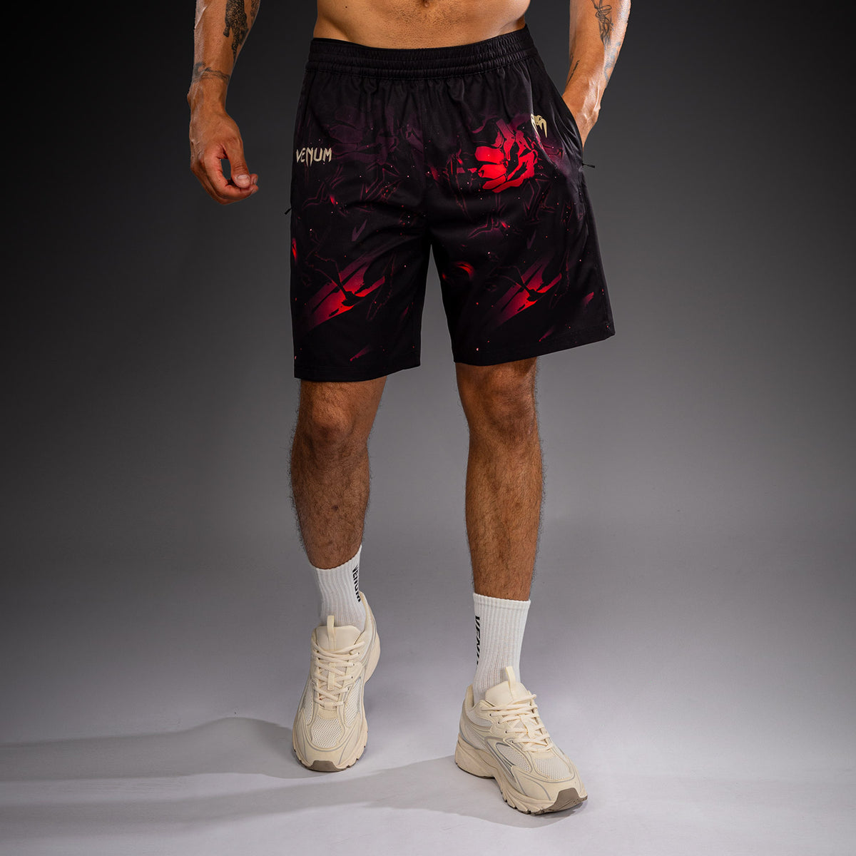 Short d’Entraînement Itadori Jujutsu Kaisen x Venum – Noir/Rouge - product-type_Shorts de training
