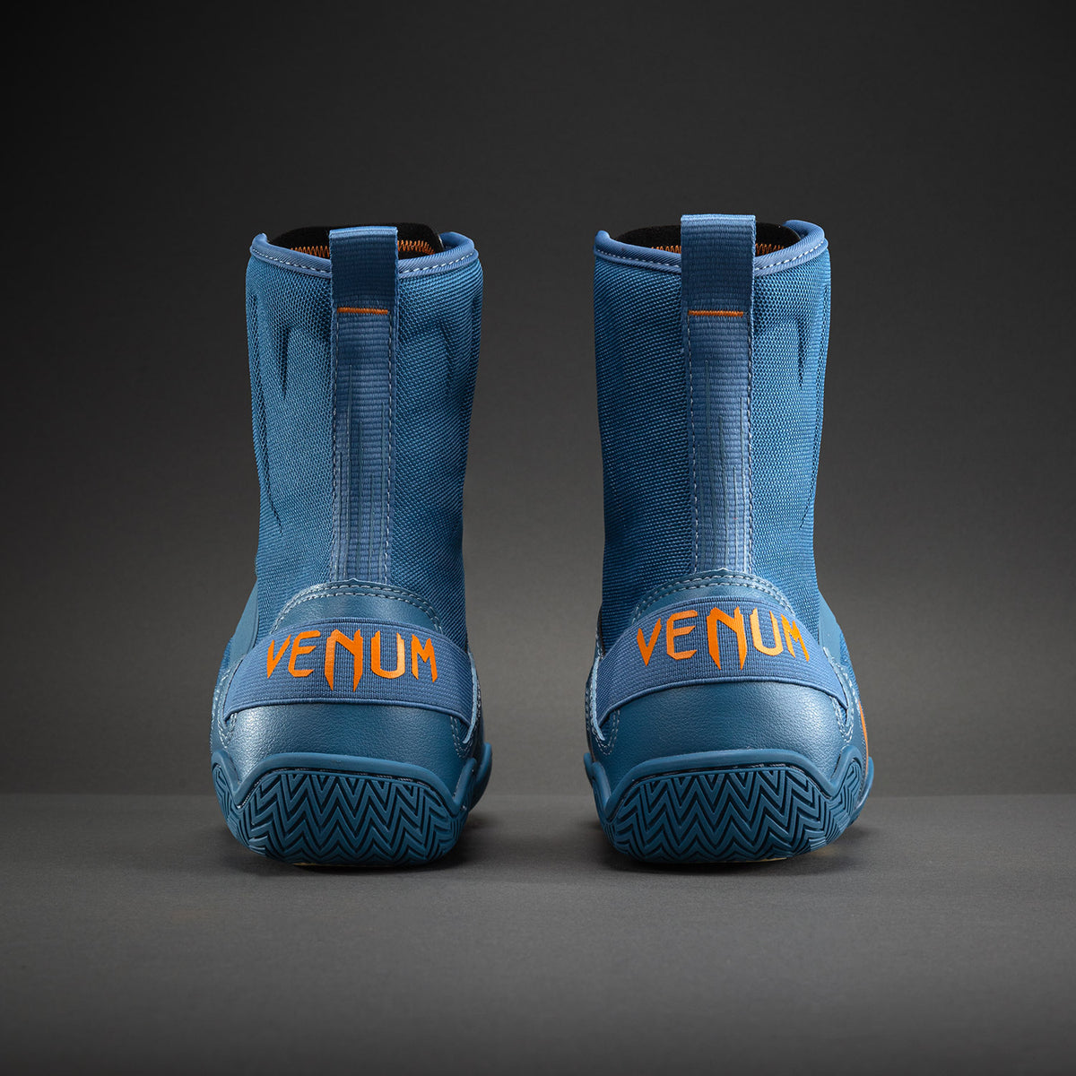 Chaussures de Boxe Venum Elite Neo – Bleu Acier/Orange - product-type_Chaussures de boxe