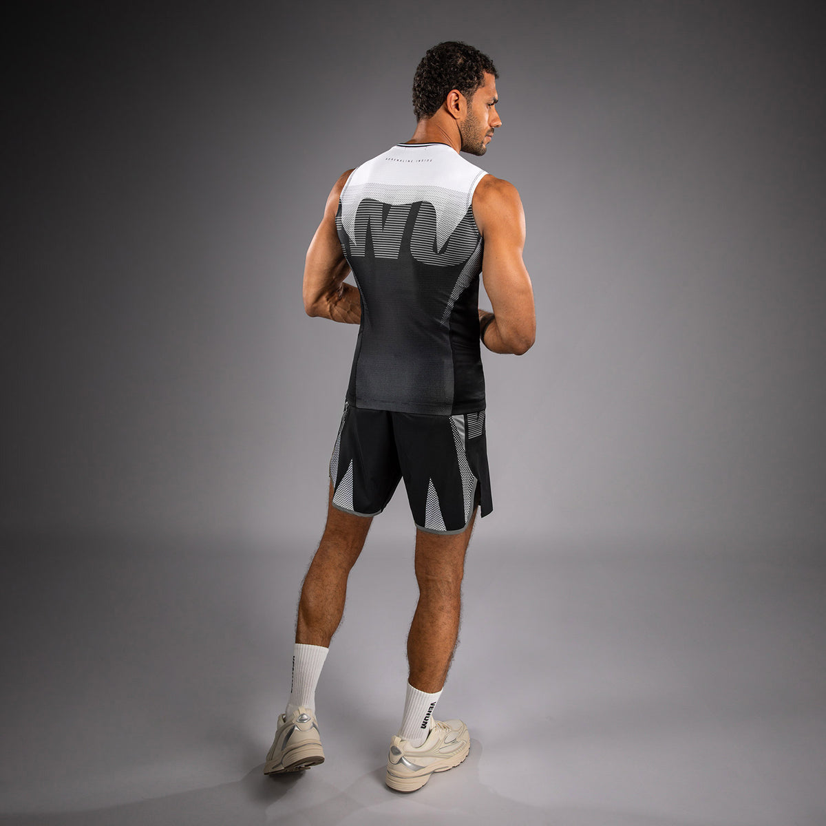 Rashguard Sans Manches Venum Adrenaline – Noir/Gris Argenté - product-type_T-Shirts de Compression