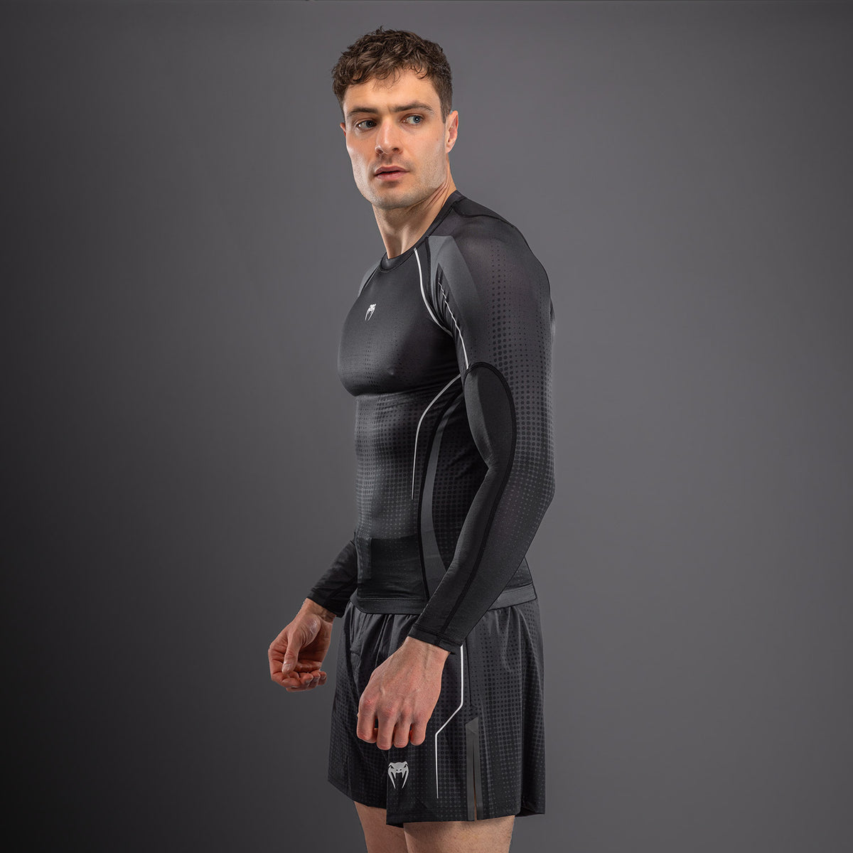 Rashguard à Manches Longues Venum Stealth – Noir/Blanc - product-type_T-Shirts de Compression