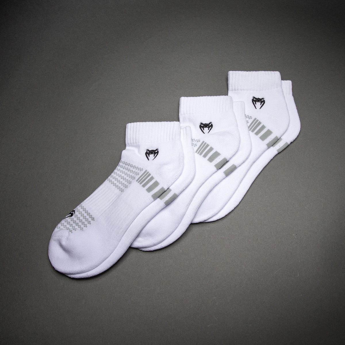 Pack de 3 Paires de Chaussettes Courtes Venum Vector - Blanc/Gris - product-type_Chaussettes