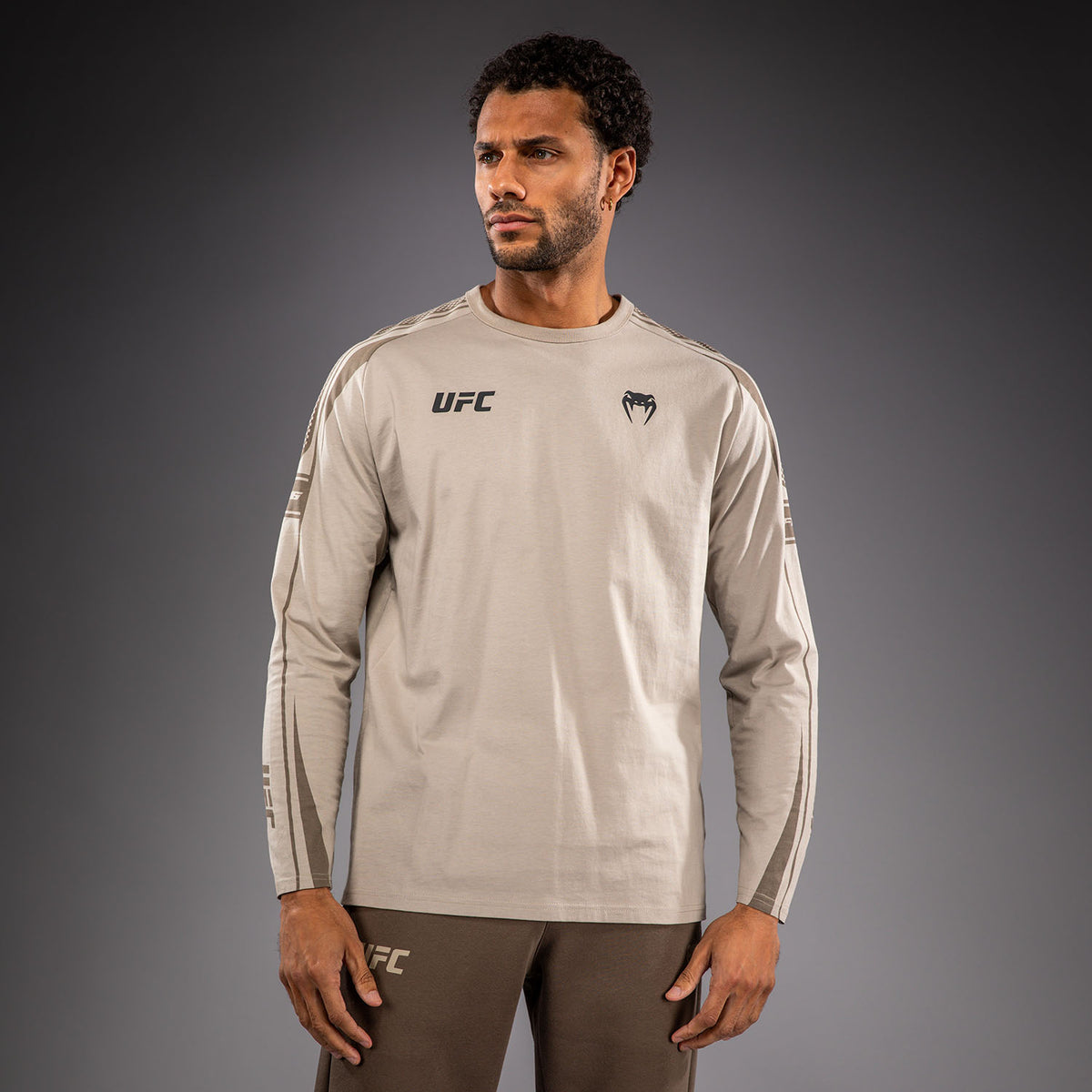 T-shirt à Manches Longues pour Homme Venum UFC Unity by Venum Authentic Fight Week - Sable - product-type_T-Shirts