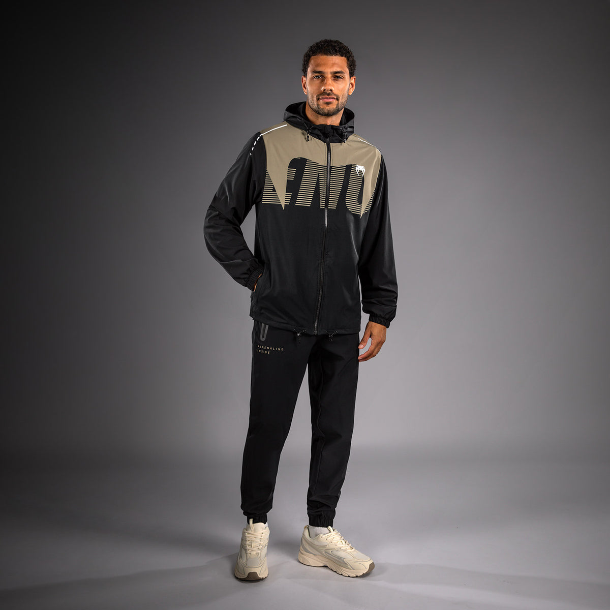 Veste de Survêtement Venum Adrenaline – Noir/Sable - product-type_Vestes