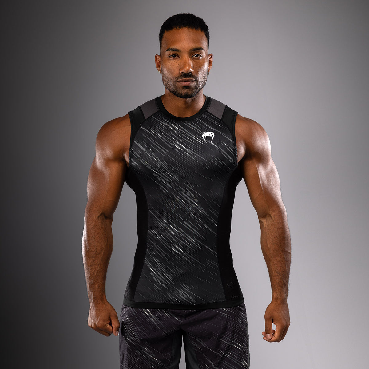 Rashguard Sans Manches Venum Rapid - Noir/Gris Orage - product-type_T-Shirts de Compression