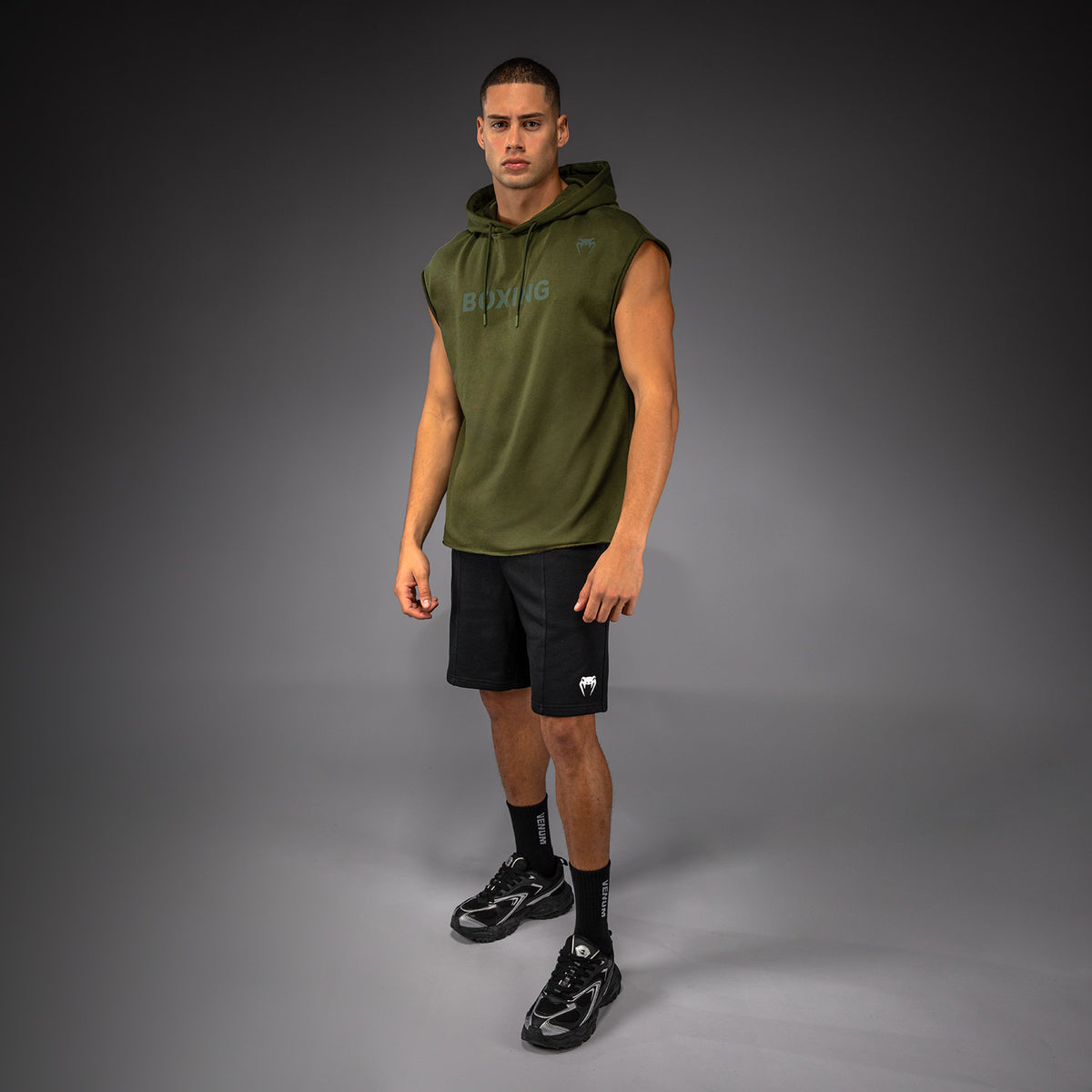 Sweat à Capuche Sans Manches Venum Boxing VT – Vert Militaire - product-type_Sweatshirts