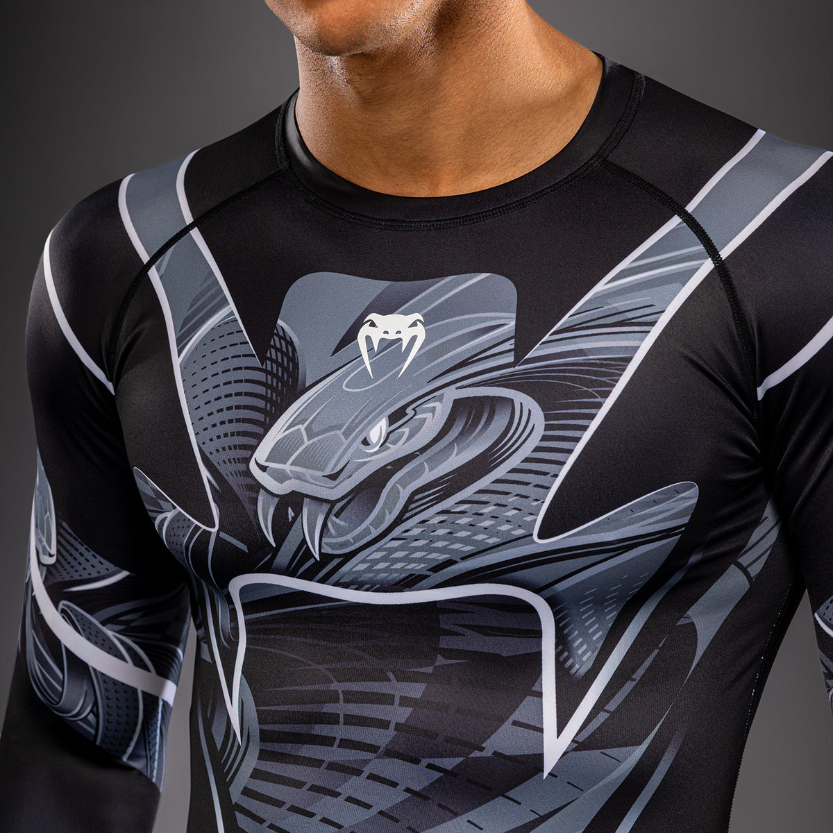 Rashguard manches longues Venum Crimson Viper 2.0 - Noir/Gris - product-type_T-Shirts de Compression