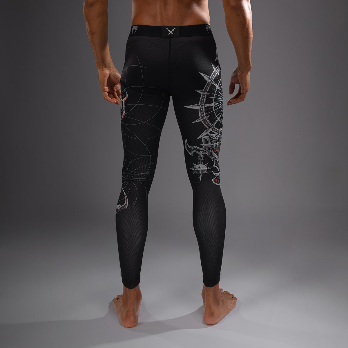 Pantalon de Compression pour Hommes Venum Gladiator 5.0 - Noir/Argent - product-type_Pantalons de Compression