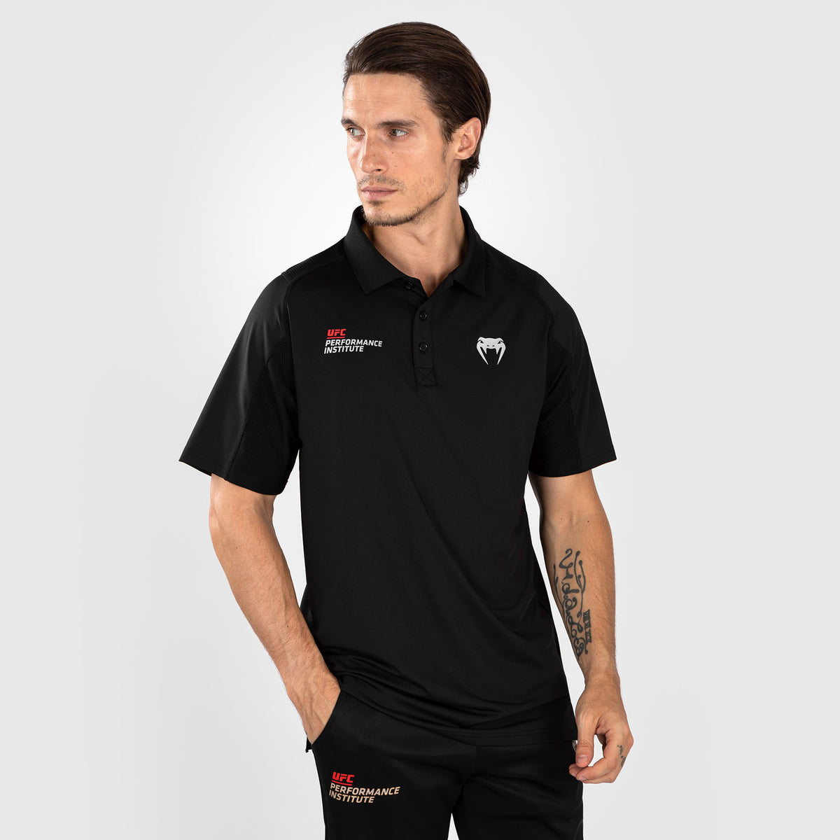 Polo pour Hommes UFC Venum Performance Institute 2.0 - Noir/Rouge - product-type_Polos