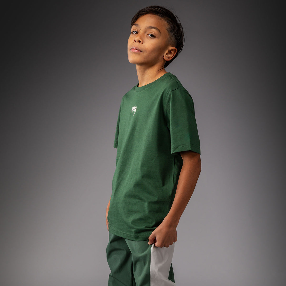 T-shirt pour Enfants Venum Contender – Vert Forêt/ Blanc Cassé - product-type_T-Shirts