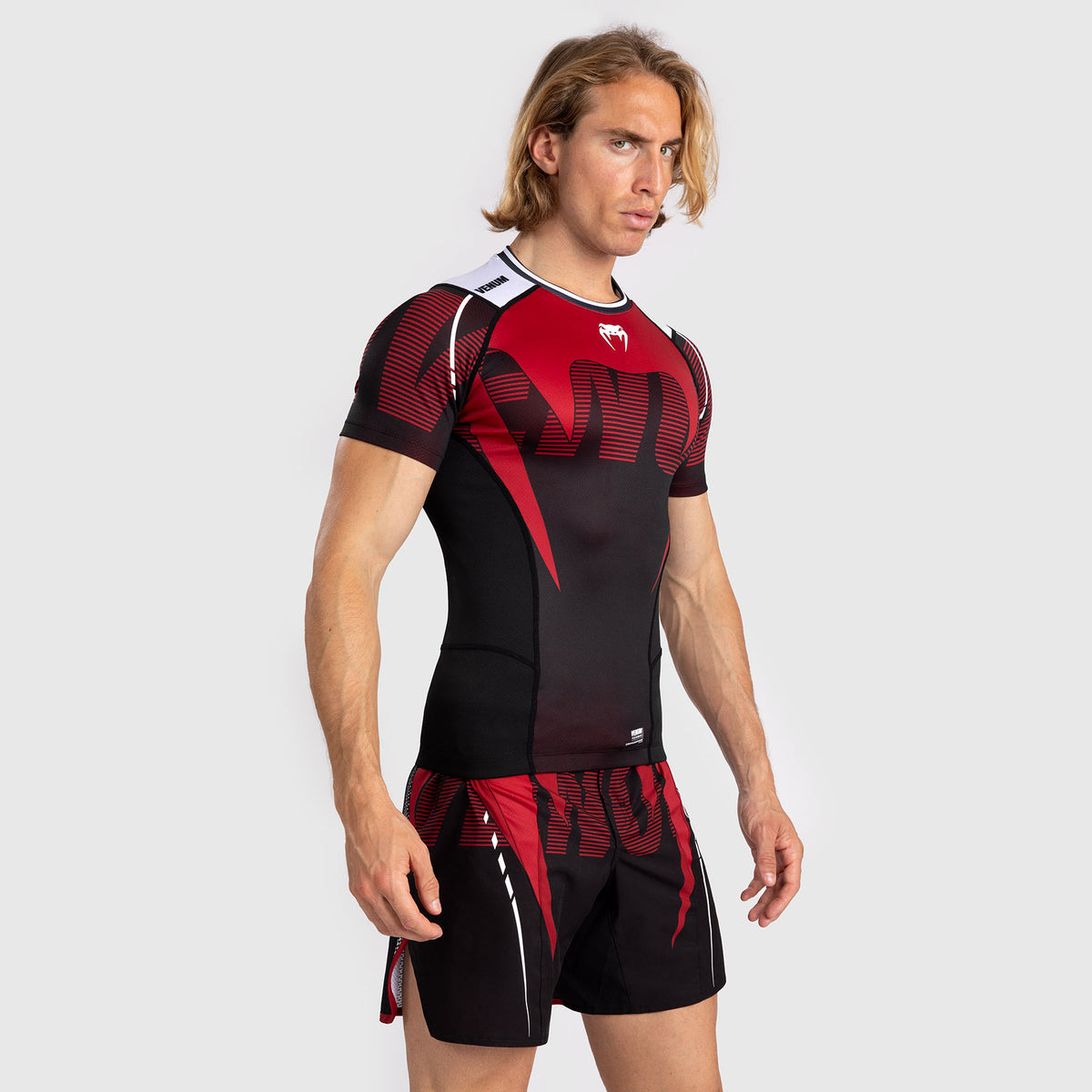 Rashguard À Manches Courtes pour Hommes Venum Adrenaline - Red - product-type_T-Shirts de Compression