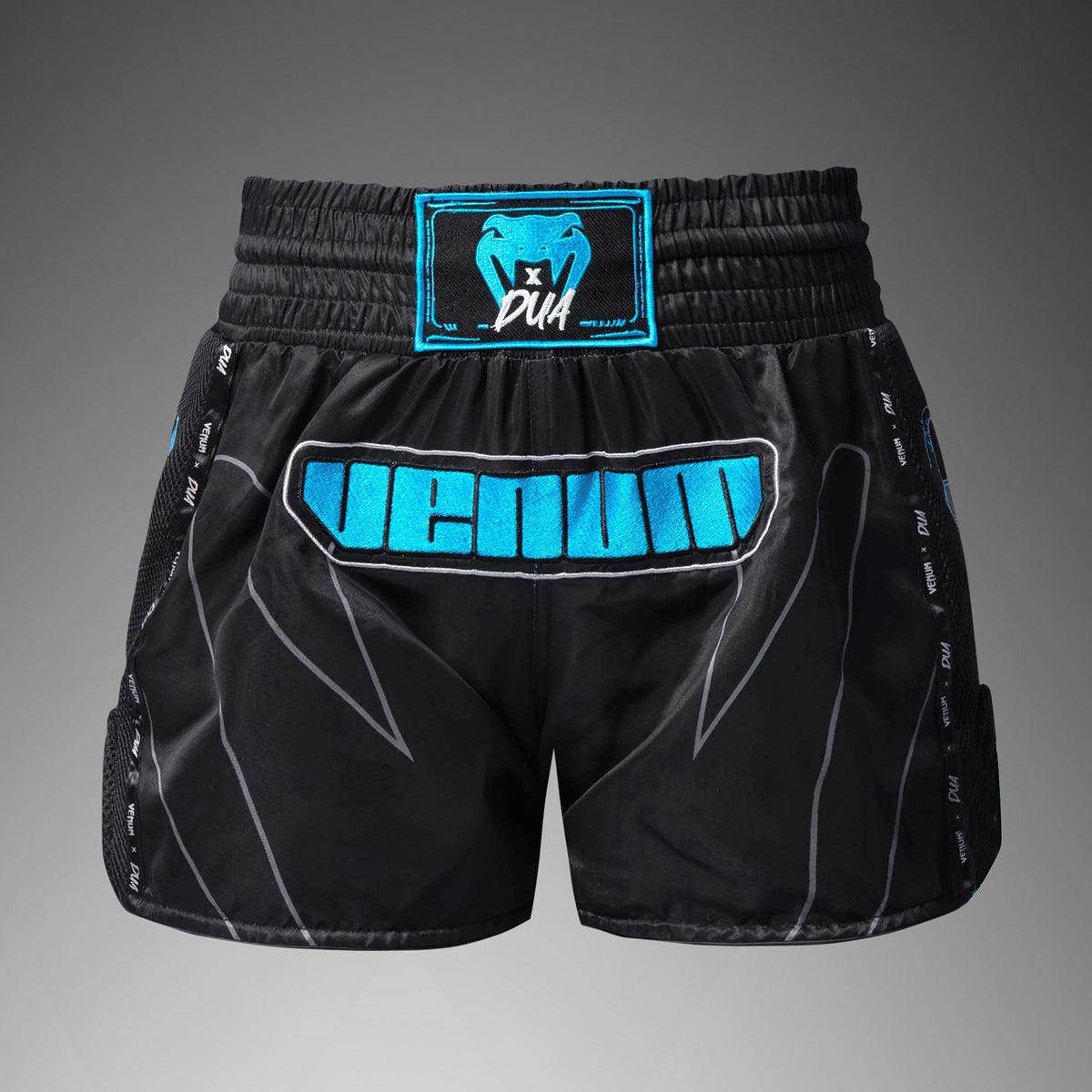 Short de Muay Thai Venum x Dua - Noir/Bleu électrique - product-type_Shorts de Muay Thai