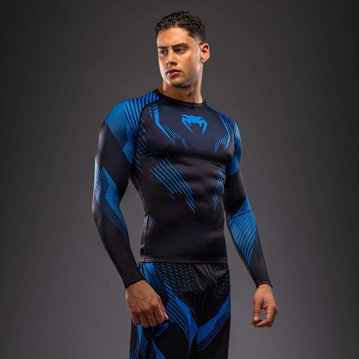 Rashguard à Manches Longues Venum No-Gi 6.0 - Noir/Bleu - product-type_T-Shirts de Compression