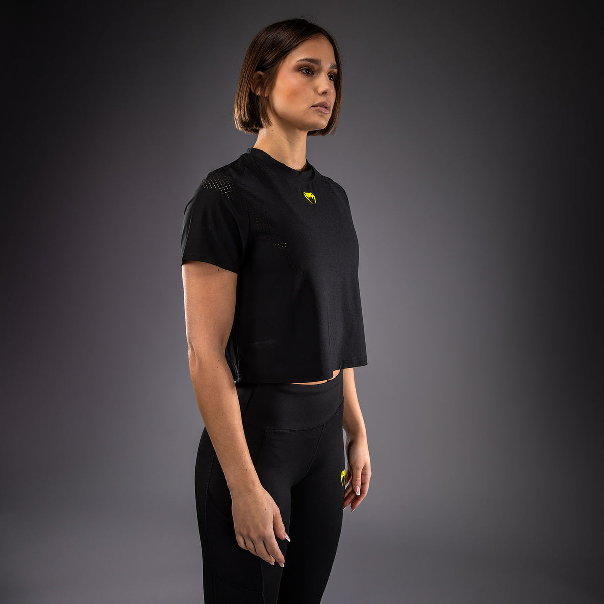 T-shirt Dry Tech Pour Femme Venum Lazer - Noir/Jaune - product-type_T-Shirts Dry Tech