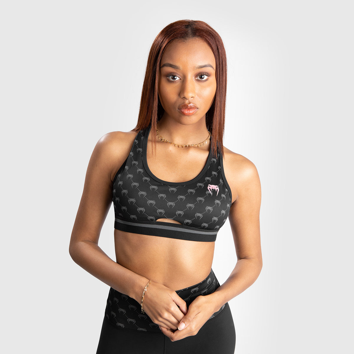 Brassière de sport Venum Monogram - Noir/ Rose or - product-type_Brassières de sport