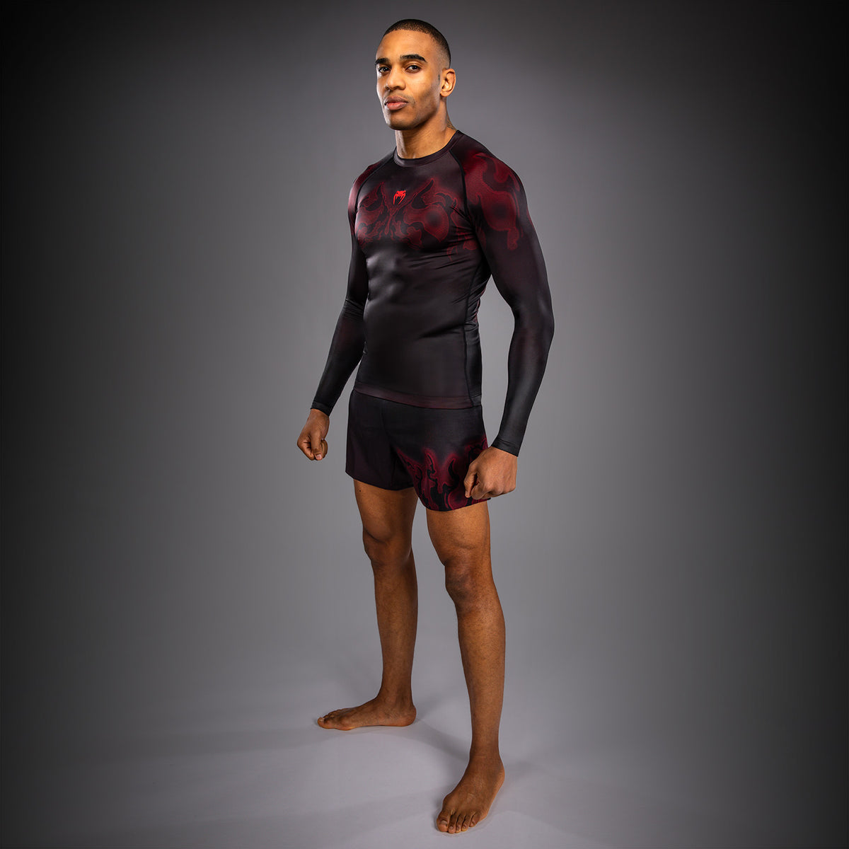 Rashguard à Manches Longues Venum Spectre – Noir/Rouge - product-type_T-Shirts de Compression