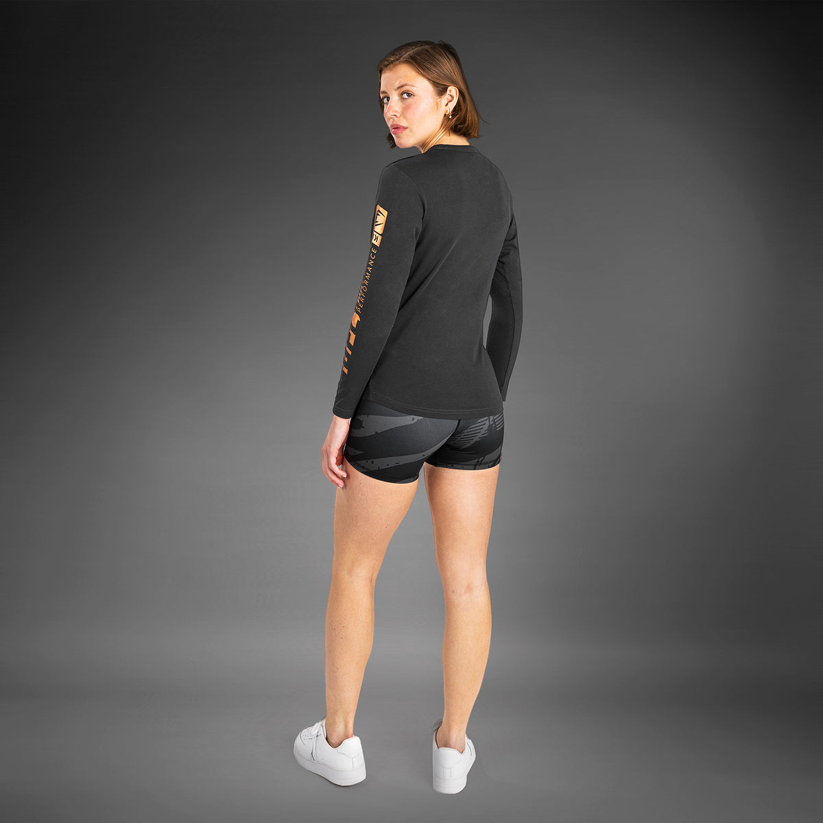 T-Shirt en Coton À Manches Longues pour Femmes UFC Adrenaline by Venum Fight Week - Gris Anthracite - product-type_T-Shirts