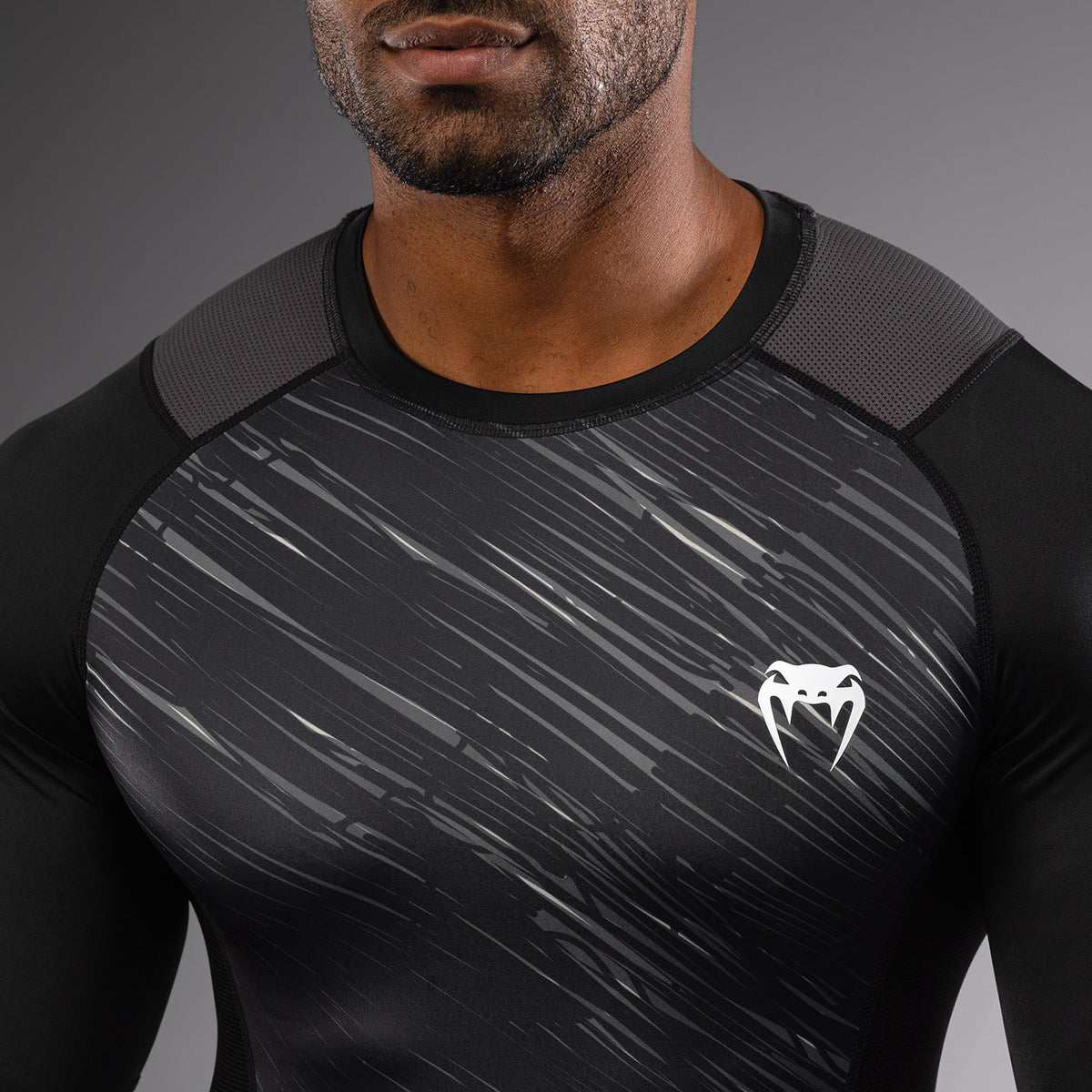 Rashguard Manches Longues Venum Rapid - Noir/Gris Orage - product-type_T-Shirts de Compression